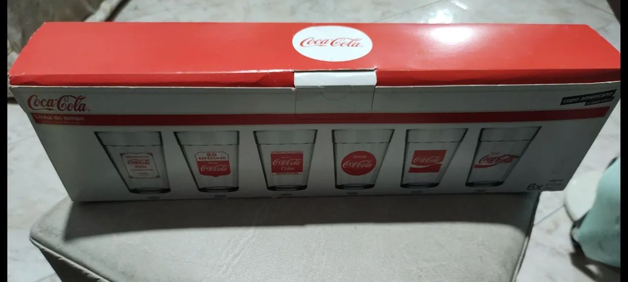 Kit de 6 Copos Coca-Cola Linha do Tempo