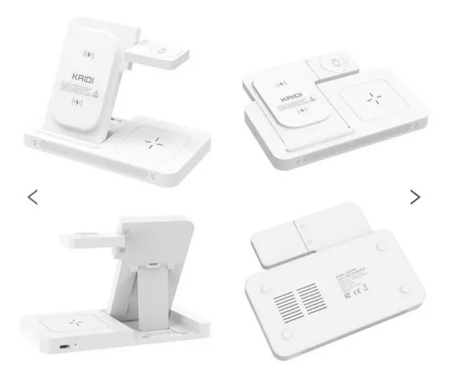 Carregador De Indução 3x1 Celular Fone Relógio Kaidi Knc9097 - Foto 4