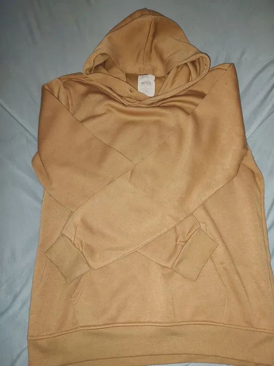 Blusa de Moletom com Capuz Bege - Foto 2