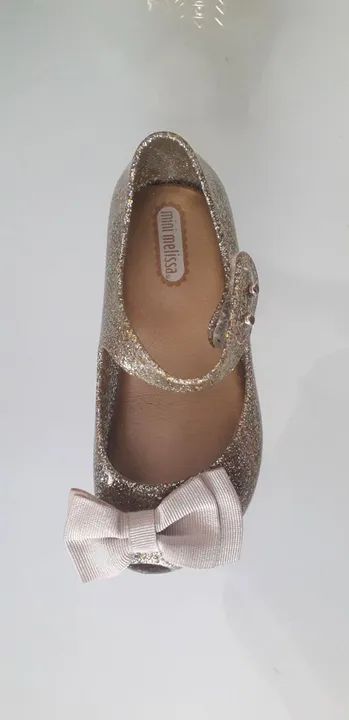 Sapatilhas Melissa Baby Glitter Dourado - Foto 4