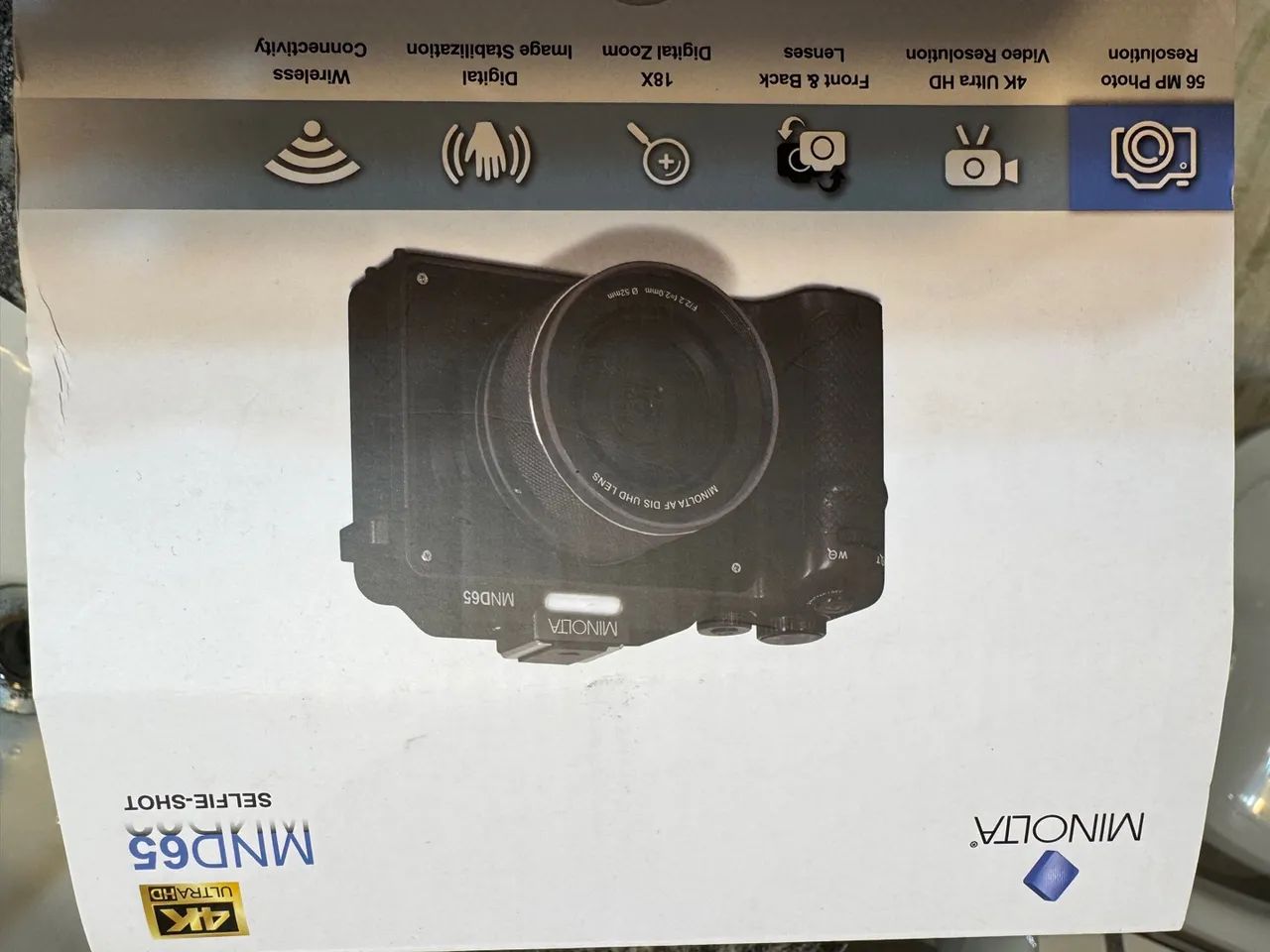 Câmera Minolta MND65 - 56MP - 4K Ultra HD - 18X Zoom