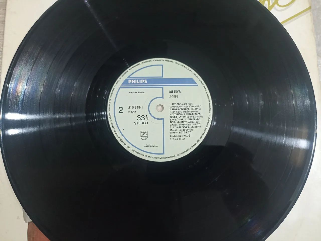 LP vinil Agepê, Me Leva (1991) - Foto 4