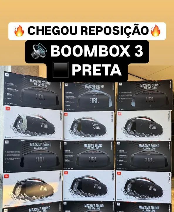 Boombox 3 preta lacrada zero !!!