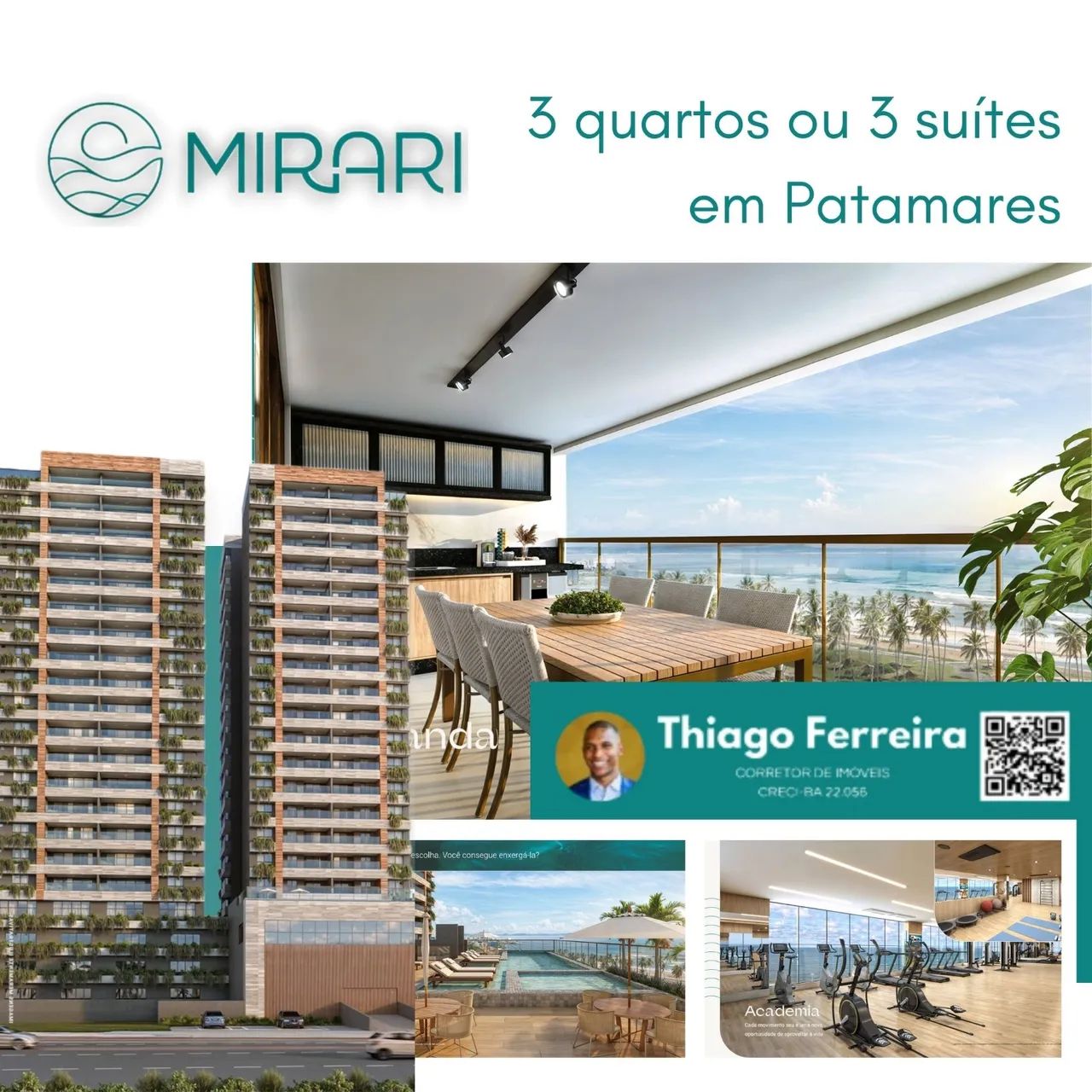 Mirari, 3 Suítes Em 118M², Varanda E 2 Vagas De Garagem Em Patamares. 1MGEKHF - Foto 3
