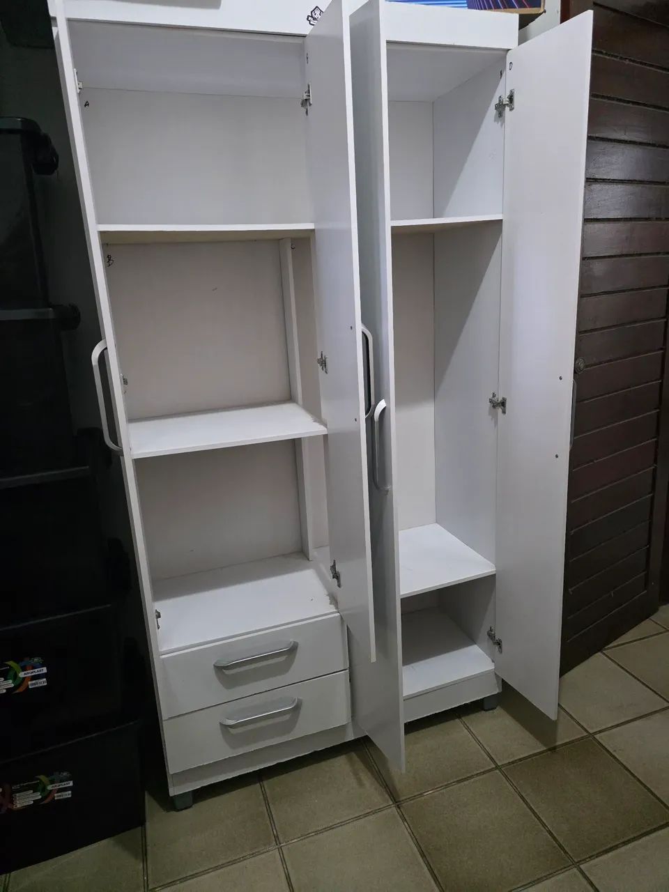 Guarda-roupa 2 Puertas 2 Cajones cor Branco <br><br>Blanco - Foto 2