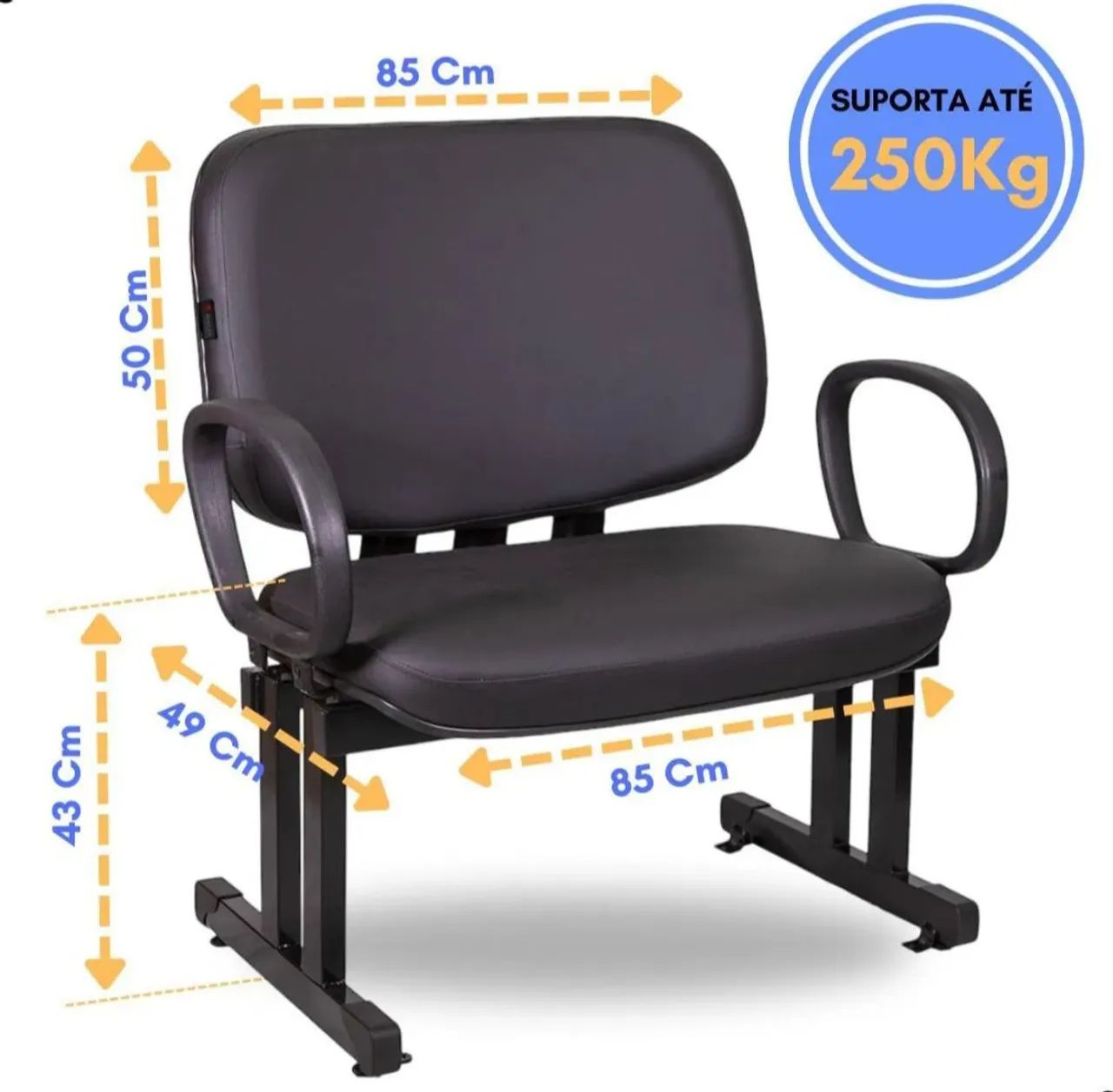 Cadeira obeso Plus size 250kg  - Foto 2