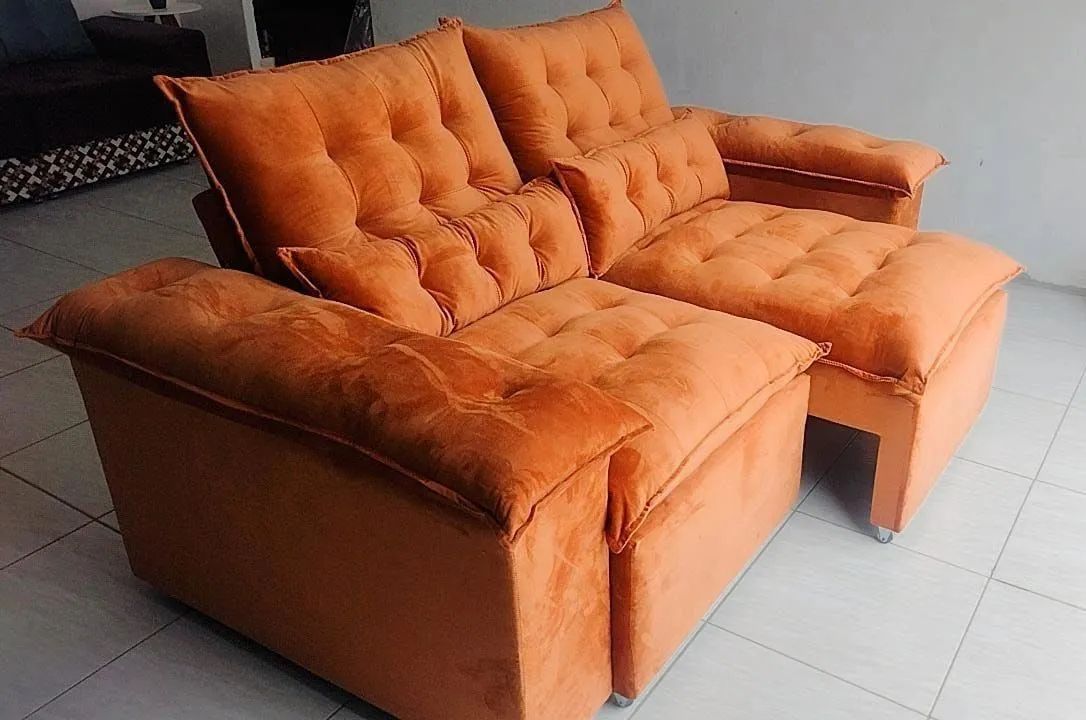 Sofá Retrátil e Reclinável todo Acolchoado  - Foto 3
