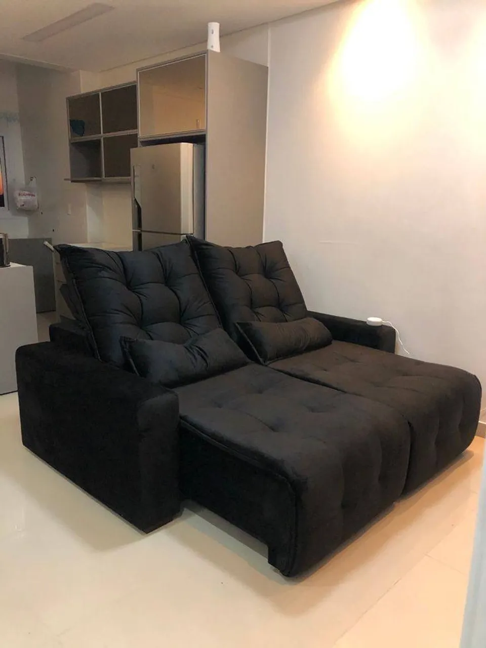 Sofá de Canto Preto