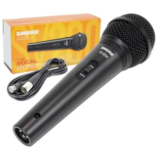 Microfone de mão Shure SV200 Dinâmico com cabo XLR - Foto 3