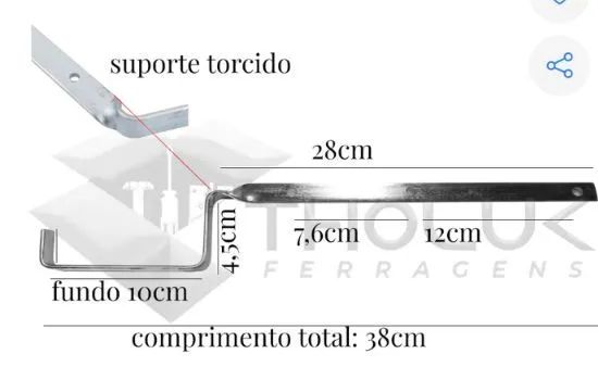 Suporte para calha galvanizada  - Foto 4