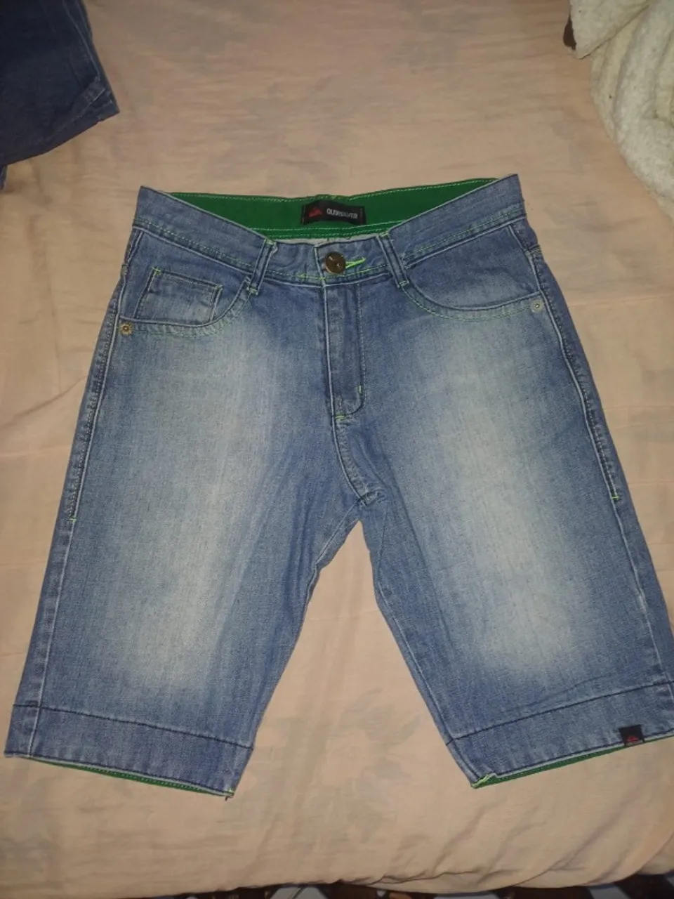bermuda jeans quiksilver masculina - azul escuro