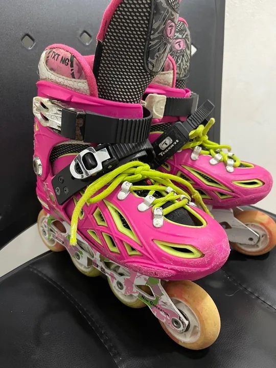Patins Inline Feminino Rosa - Foto 5