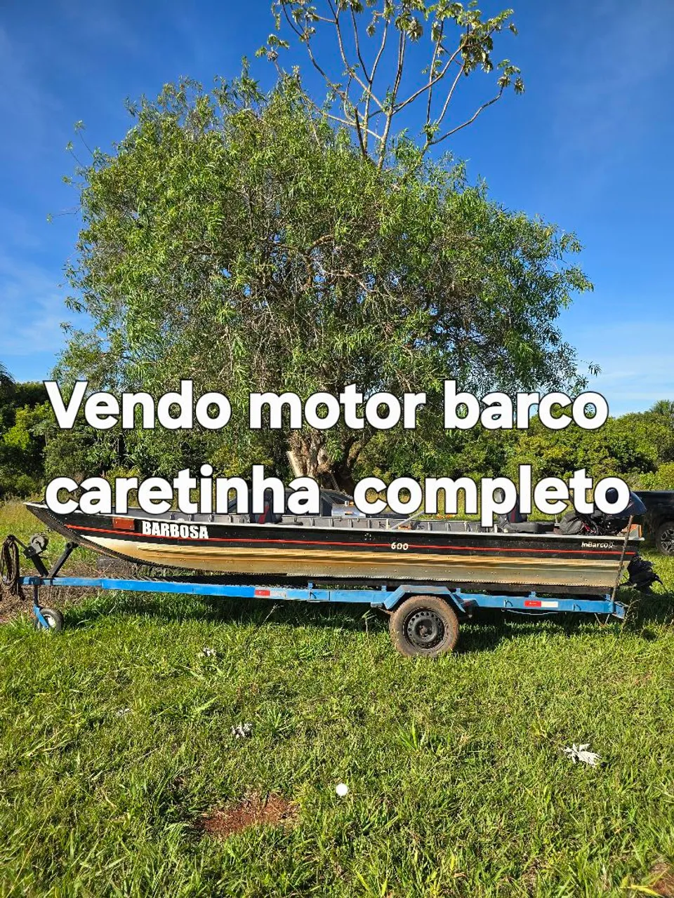 Barco Caretinha Completo para Pesca Esportiva