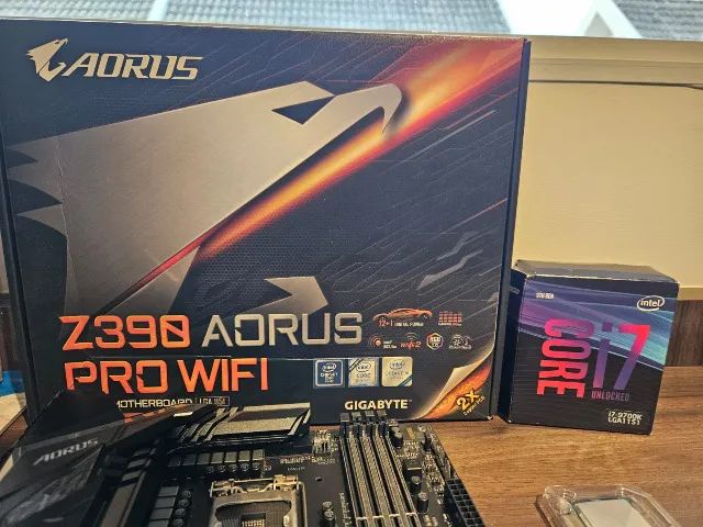 KIT GAMER - i7 9700K + Z390 AORUS PRO WIFI + BRINDE - Peças de