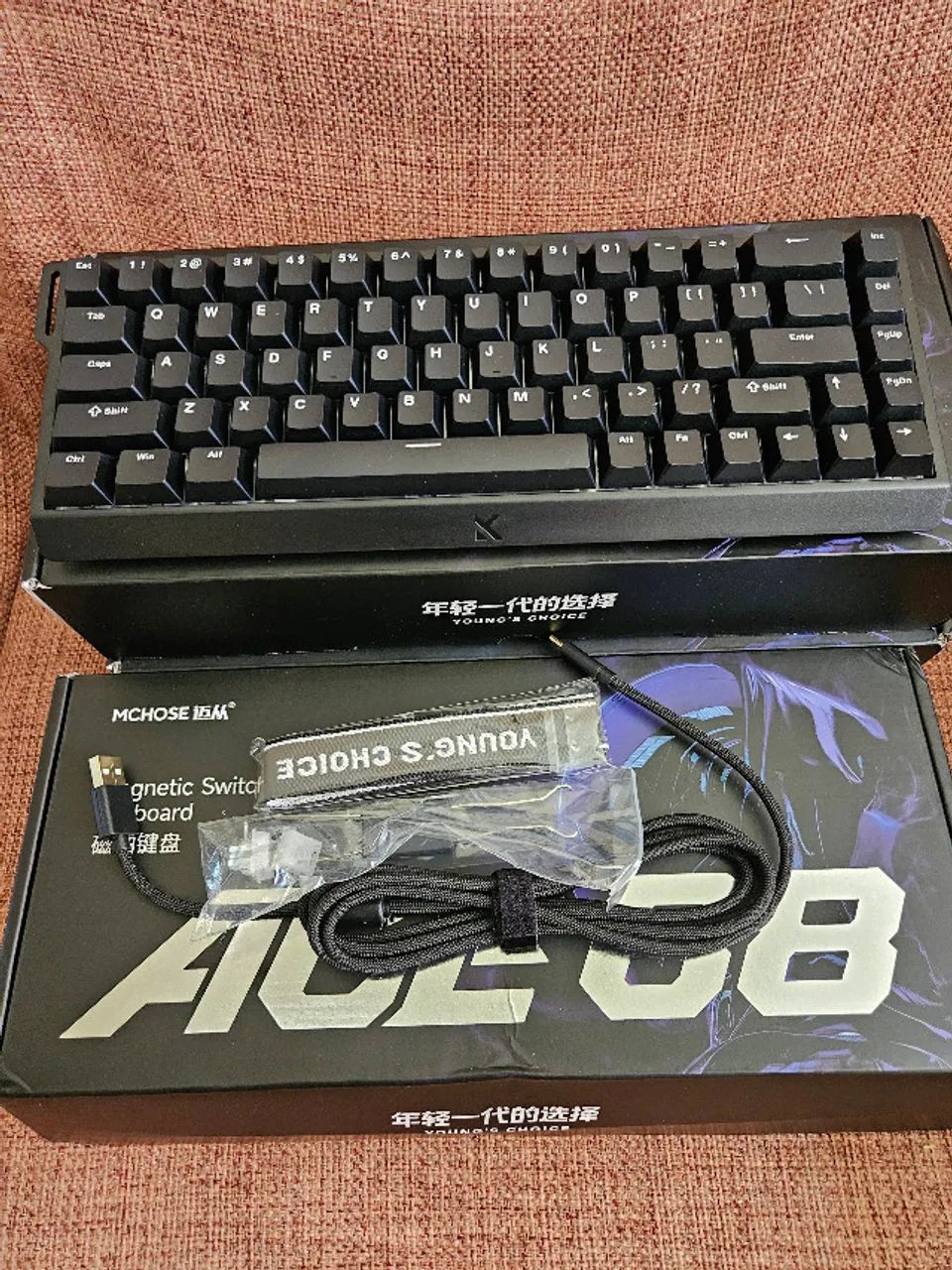 Teclado MCHOSE ACE 68 RGB 68% Ice Jade Switch Gamer - Periféricos