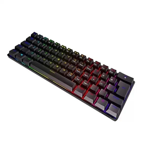  Teclado Mecânico 60% Pcyes Zot Black RGB Switch Blue - WZetta - Foto 2