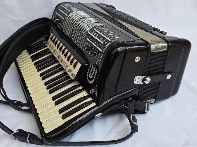 Acordeon 120 Baixos Polytonette Dupla R. Já Eletrificada - Foto 3