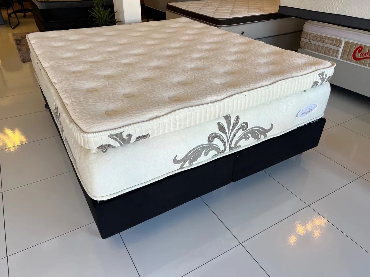 Cama Queen Size Maxflex Látex Série 5 - SemiNovo - ENTREGAMOS - Foto 5