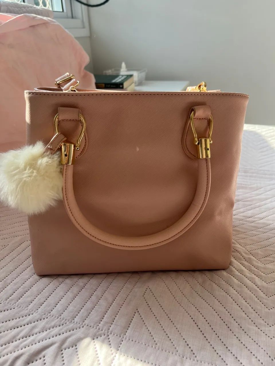 Bolsa Rosa Satinato - usada