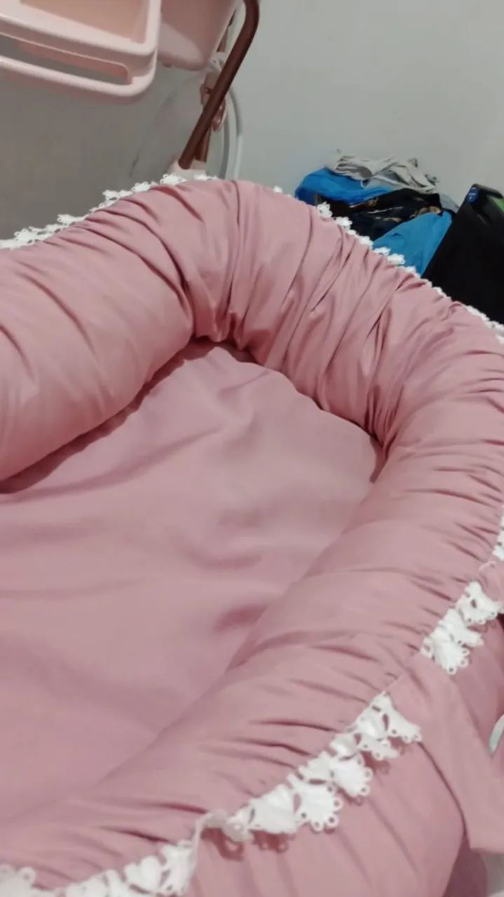 Ninho Redutor Almofada de Amamentação Luxo rose 