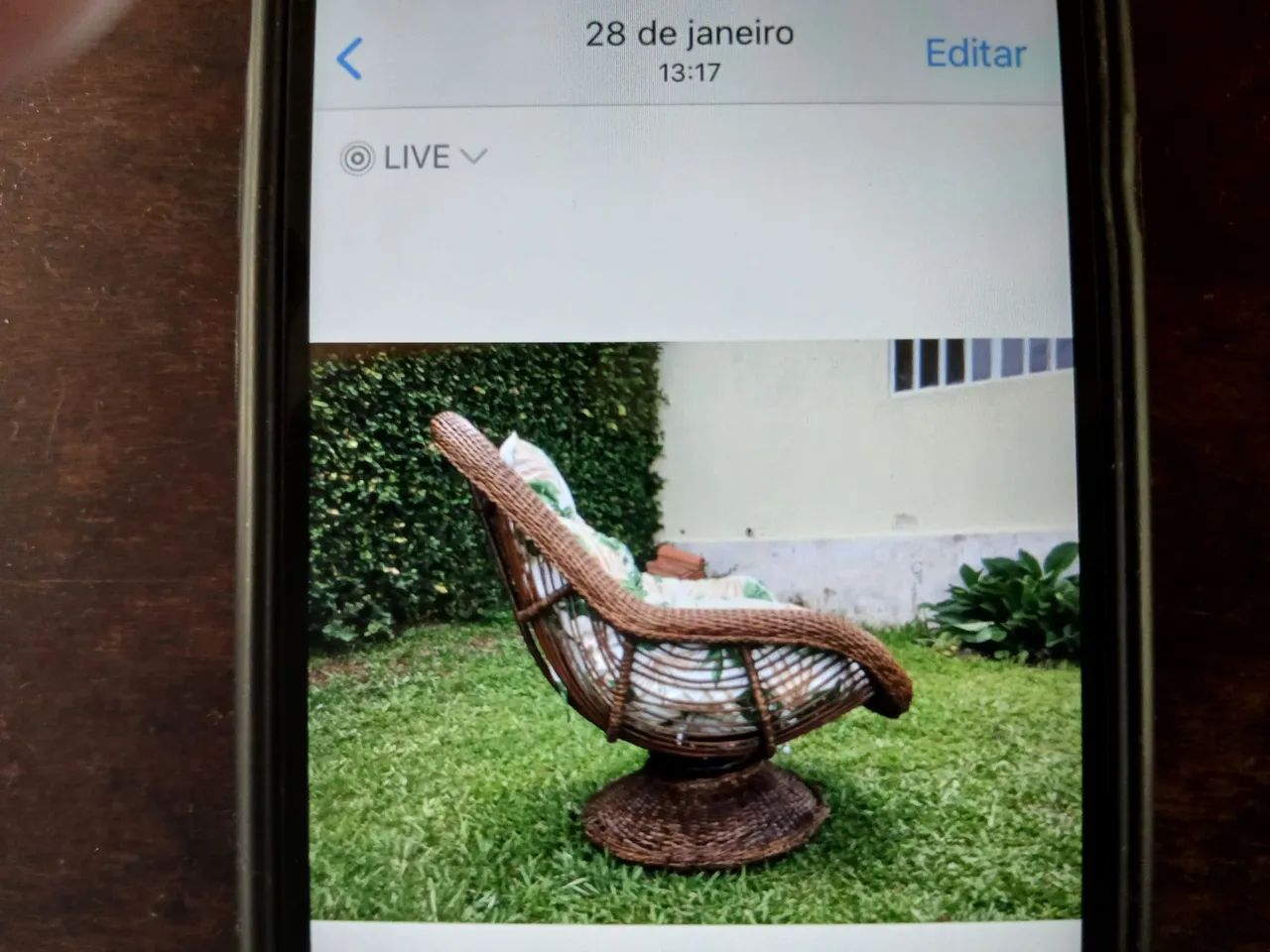 Cadeira giratória 360° e Balanço em Junco Natural Para seu PAPAI - Foto 3
