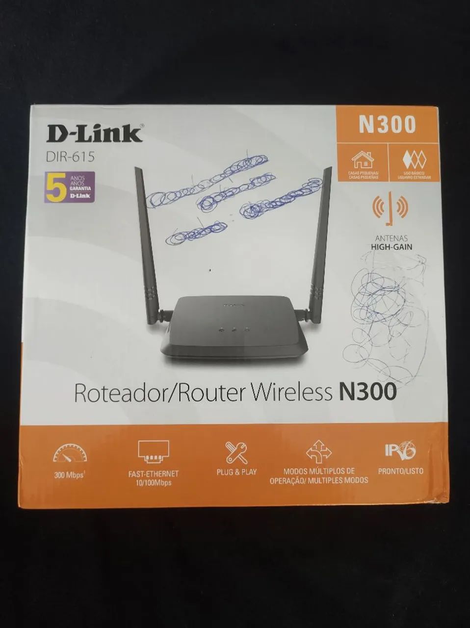 Roteador Wireless D-Link N300 - 300 Mbps