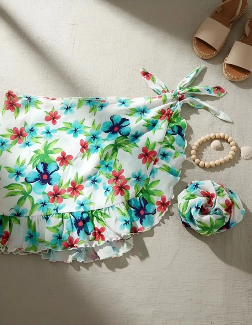 água doce canga estampada floral - Foto 3