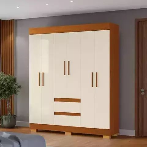 Guarda Roupa 6 Portas com Pés -Móveis de Fábrica