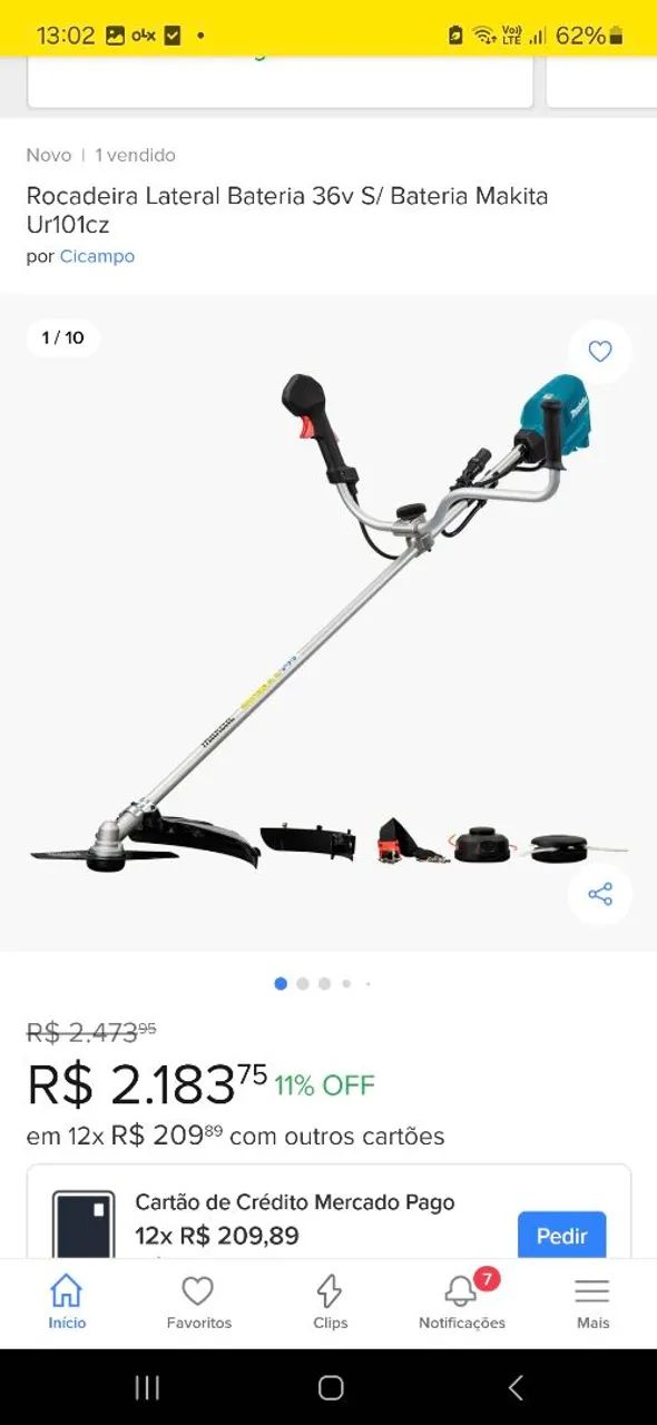 Roçadeira a bateria 36v Makita BC231UC - Foto 5