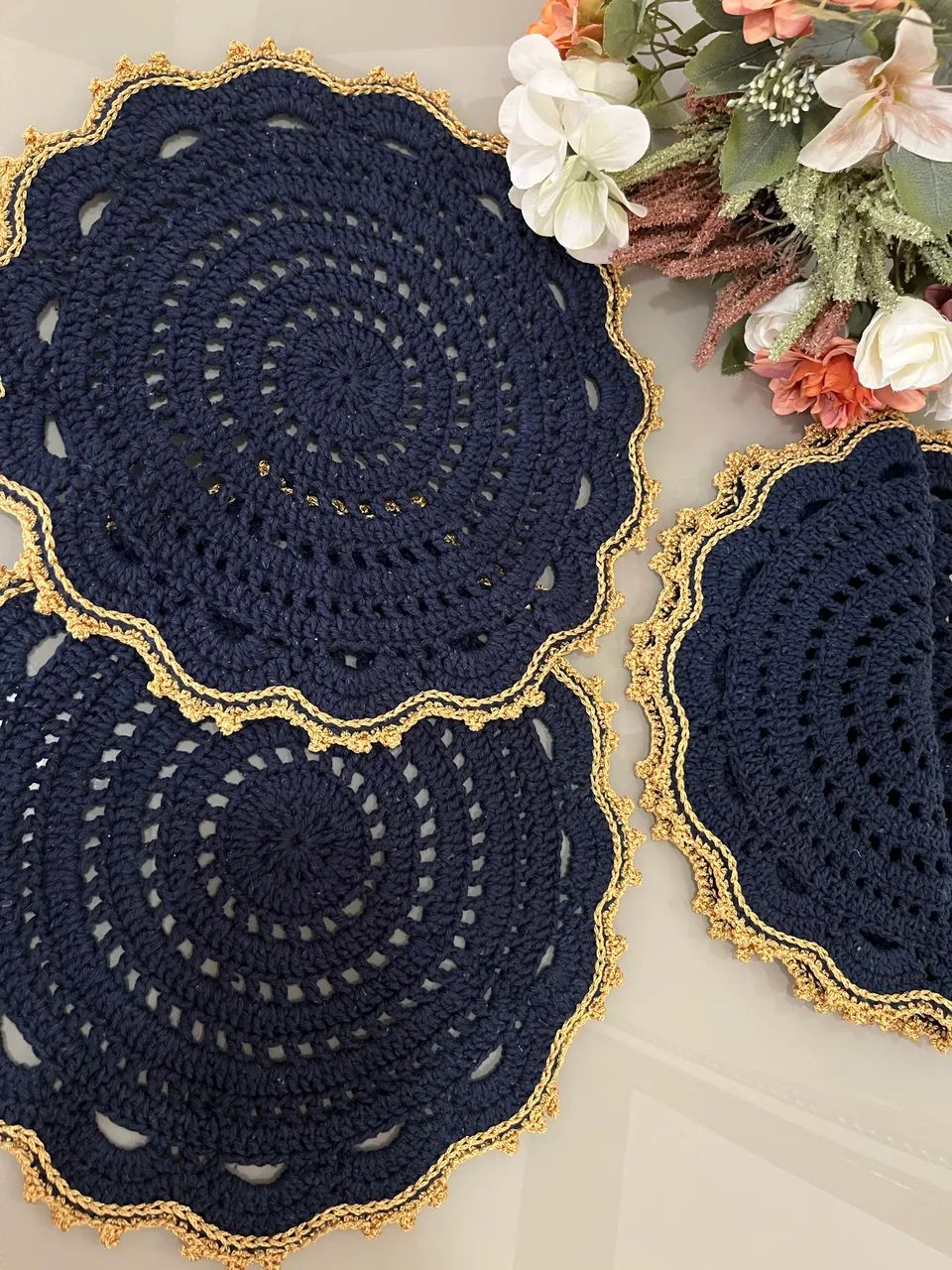 Jogo americano em crochê  - Foto 6