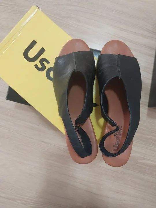 Vendo sandalia  couro Usaflex  - Foto 2