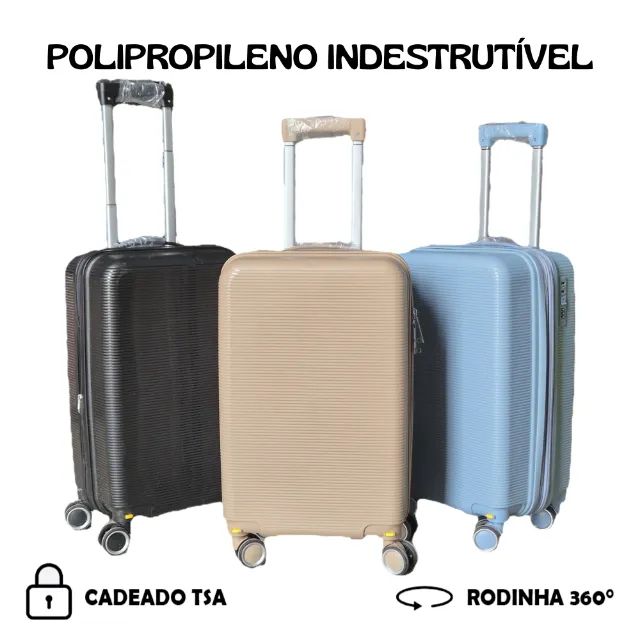 Mala de Viagem de Bordo P Polipropileno - Loja Chew'S (Combinar cor e Modelo)