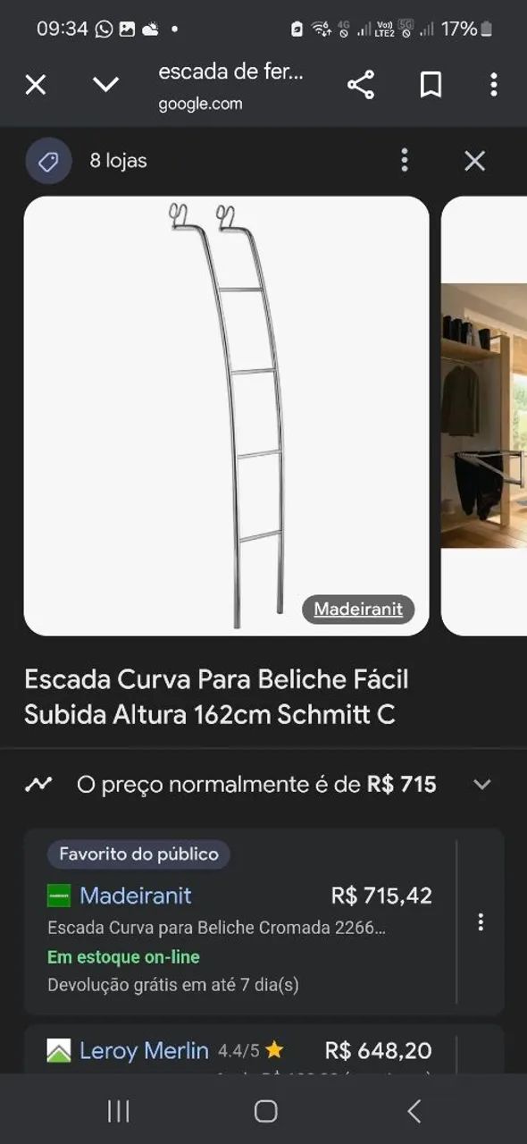 Vendo Escada Curva para beliche Schimitt - Foto 3