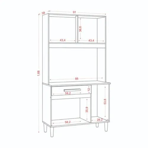 ARMÁRIO DE COZINHA 910 - COM PORTA DE CORRER - Foto 3