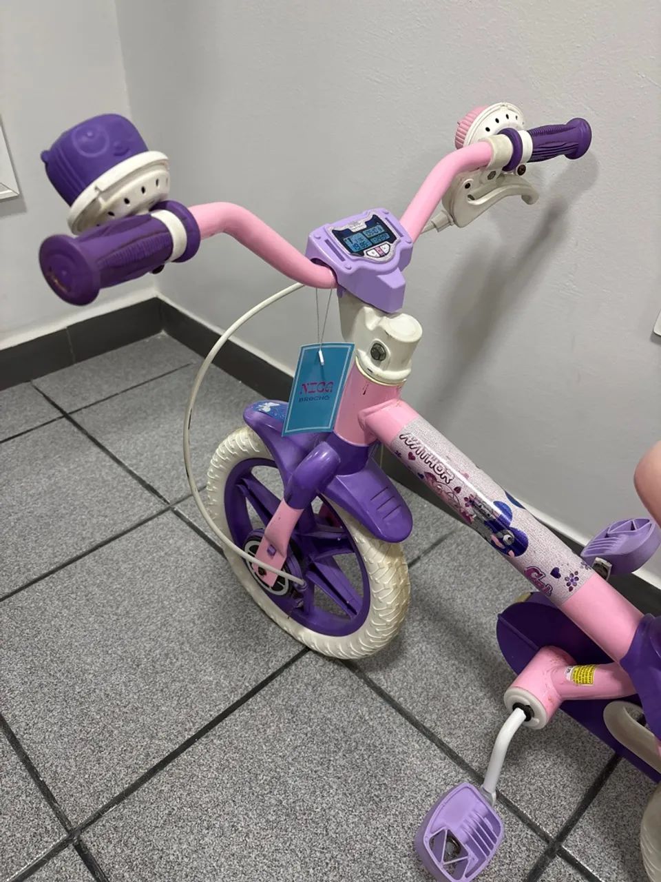 Bicicleta Infantil Rosa e Roxa - Foto 3
