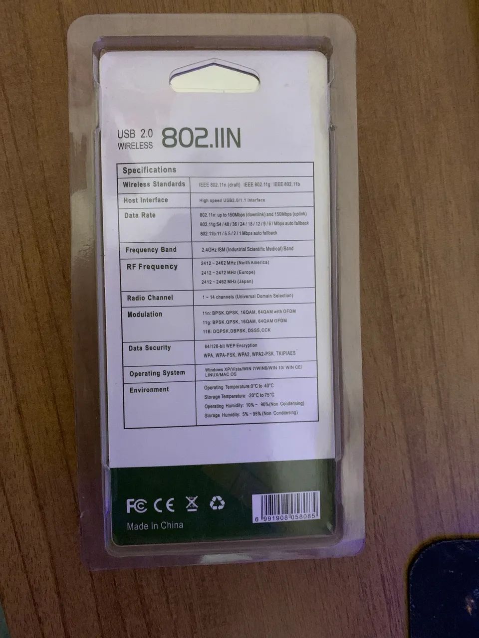 Adaptador Wi-Fi  USB 2.0 wireless 64617709934339121