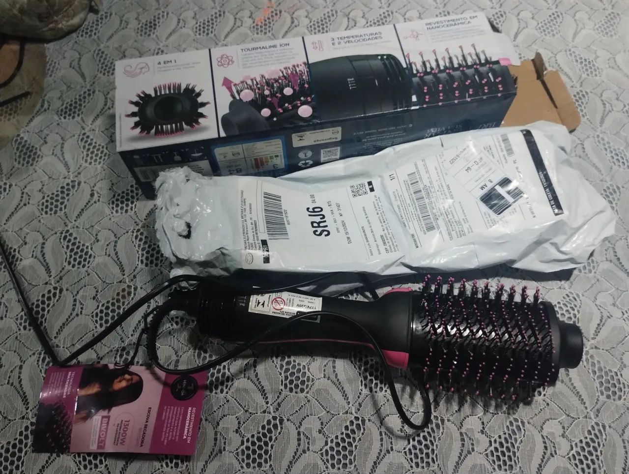 Secador Rotativo de Cabelo 1300W Bivolt - Novo