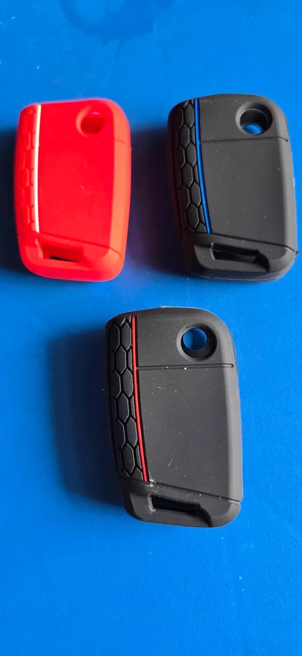 Capa em silicone para chave canivete vw polo jetta golf - Foto 2