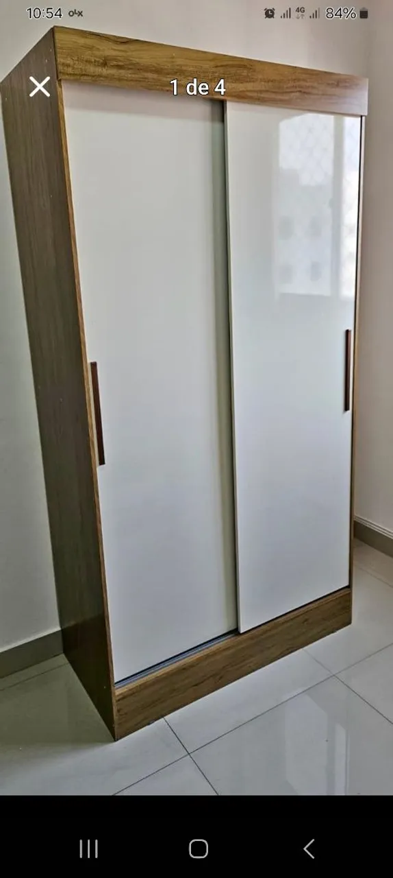 Guarda-Roupas de Solteiro Corrediça Amadeirado novo lacrado 