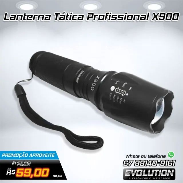 Lanterna Led Multifuncional X900 Aproveite