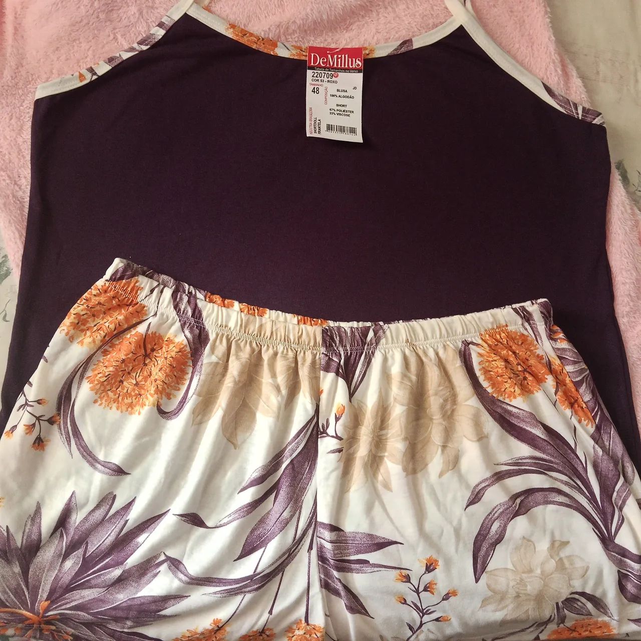 Pijama Curto Shortdoll Feminino DeMillus  - Foto 2
