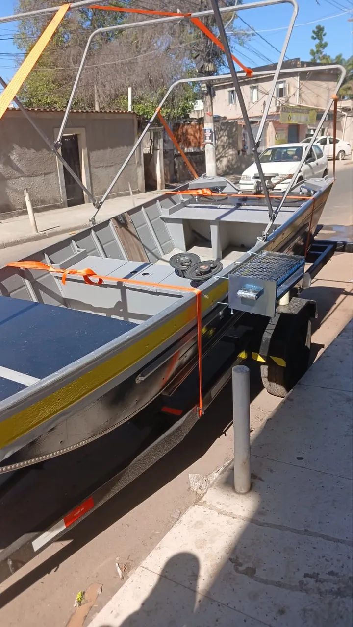 Barco semi chata de alumínio  - Foto 3