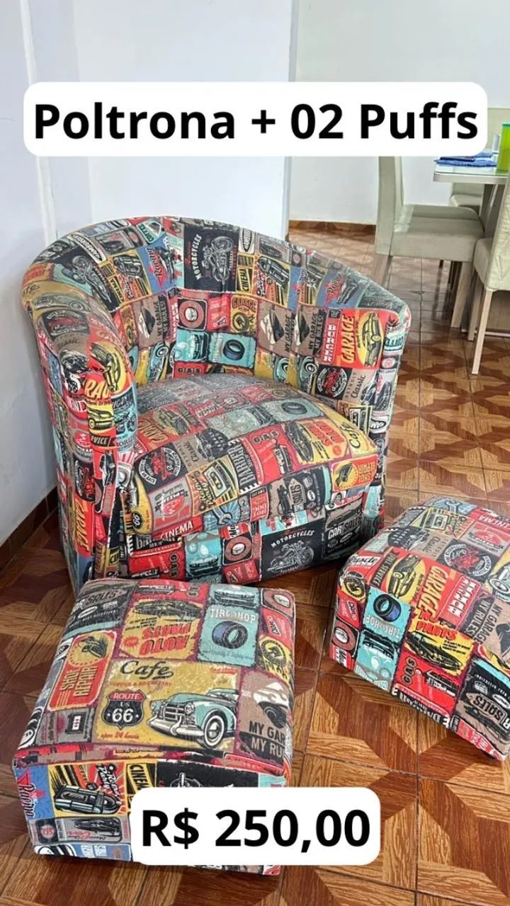 Poltrona com pufs
