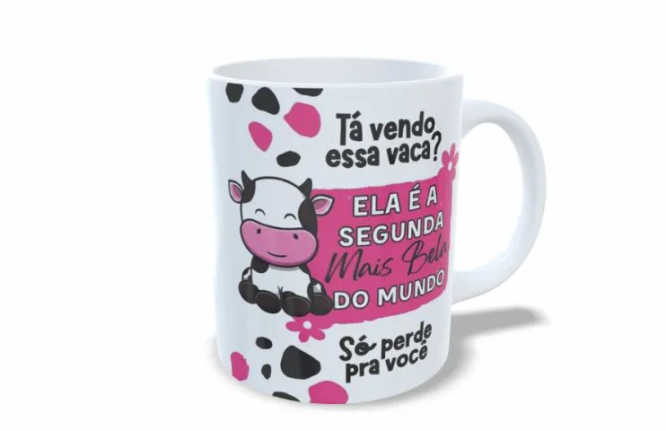 Caneca Personalizada - Tema Vaquinha querida 270° - Foto 4