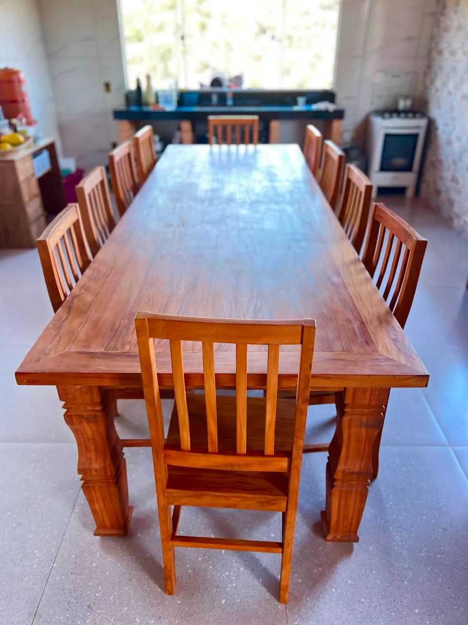 Jogo de mesa com 10 cadeiras  - Foto 4