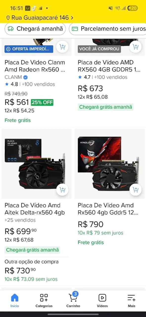 Placa de video AMD RX 560 4GB - Foto 4