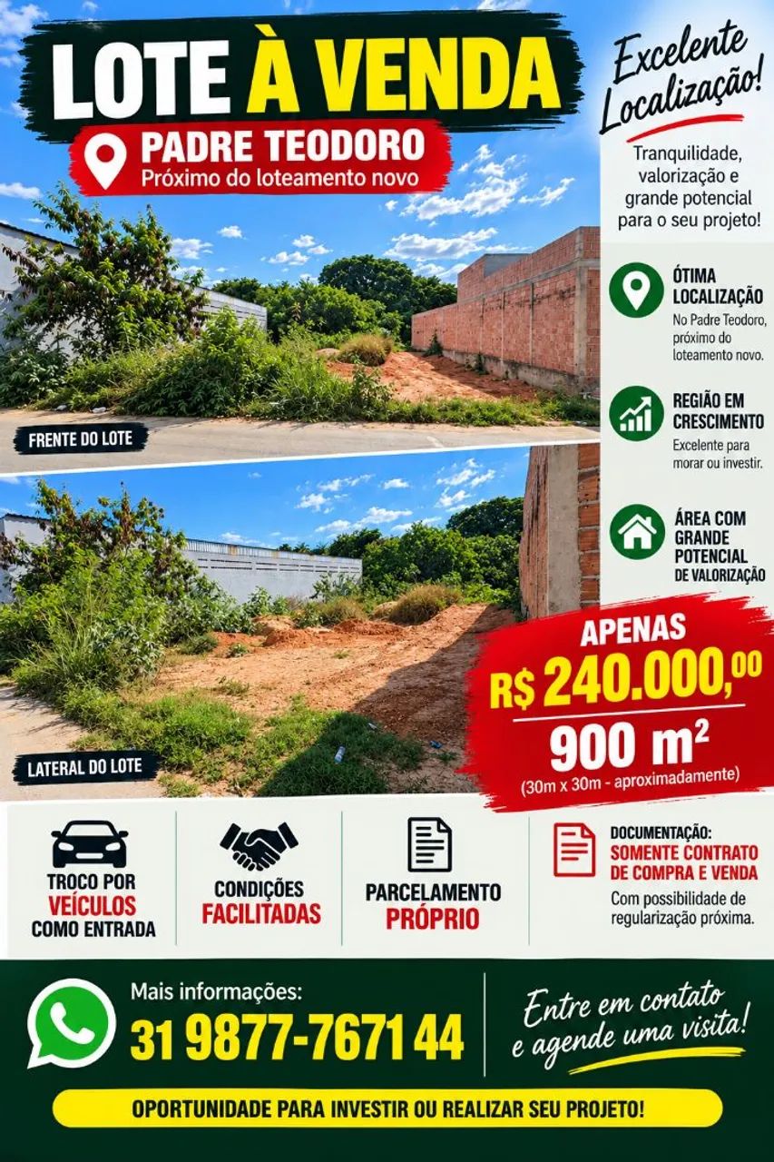 Lote 900m² padre teodoro - Foto 2
