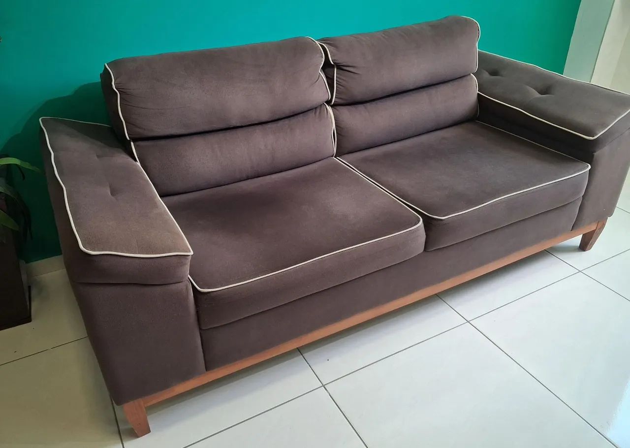 Vendo sofá com capa - Foto 2