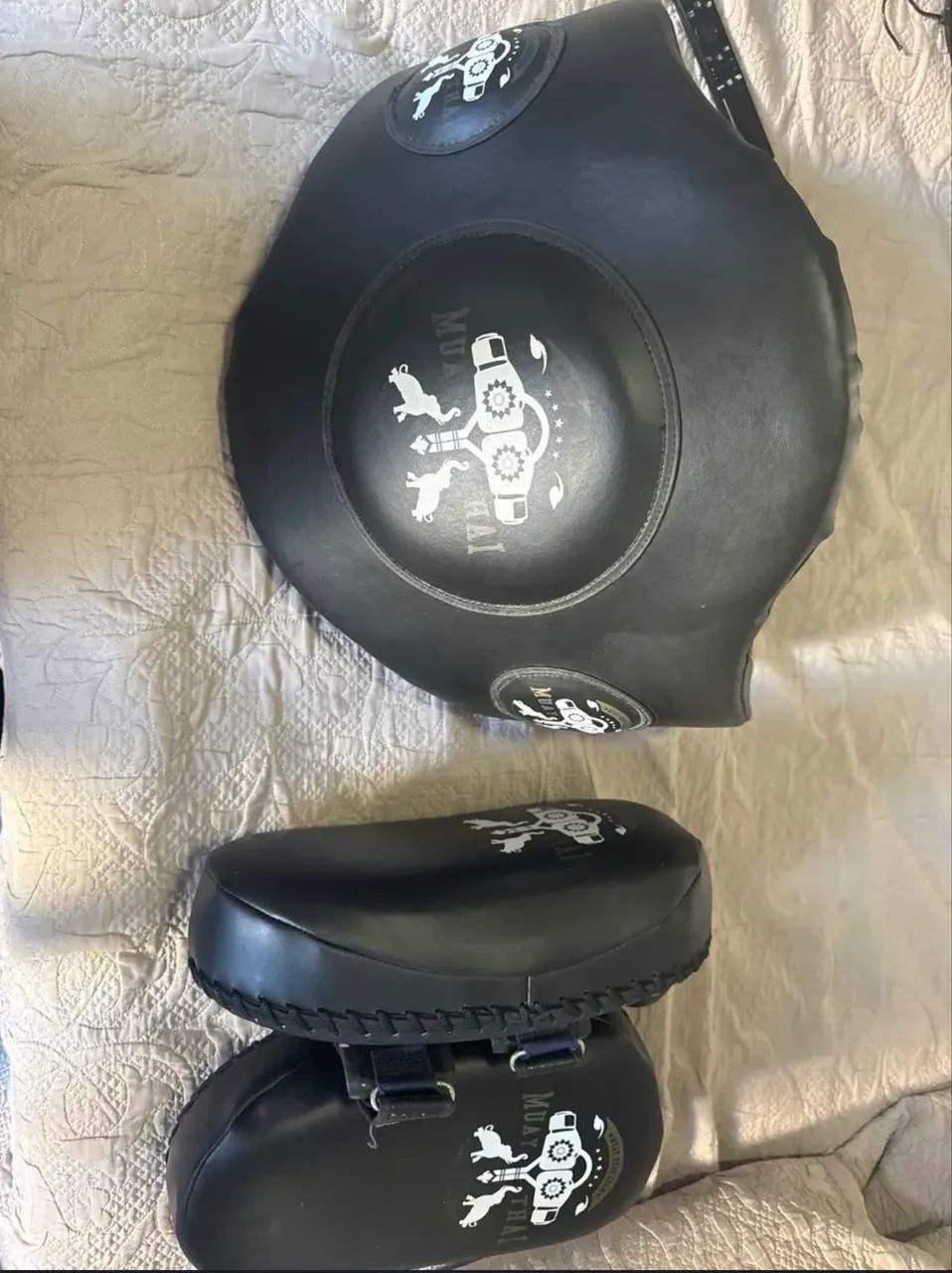 Kit de aparador + manopla + cinto para treino de luta! - Foto 2