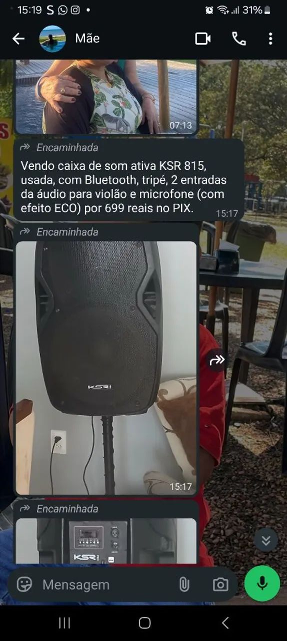 Caixa de som com duas entradas vde microfone - Foto 3